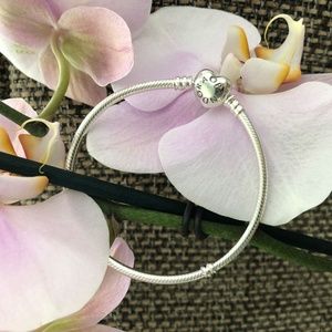 Pandora Heart Clasp Bracelet Strlng Slvr All Sizes
